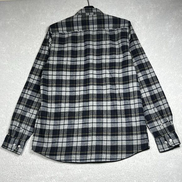 Norse Projects Anton Flannel Shirt Size Medium Gray Plaid Long Sleeve Button Up - Picture 8 of 14